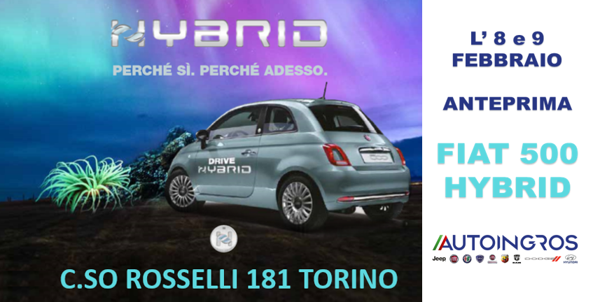 Anteprima fiat 500 hybrid